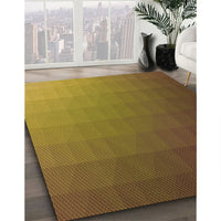 Patterned Dark Bronze Brown Rug, pat1529org