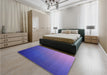 Patterned Purple Rug in a Bedroom, pat1529pur