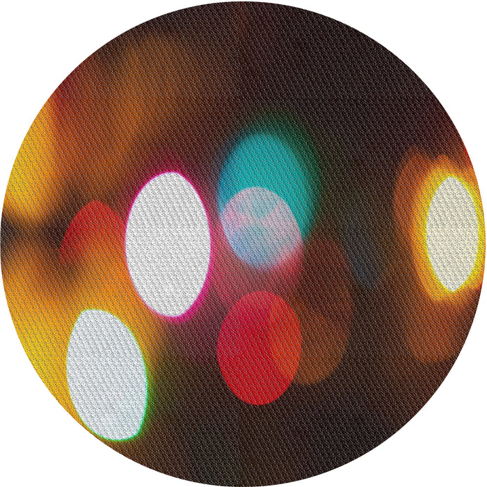 Square Machine Washable Transitional Dark Almond Brown Rug, wshpat152