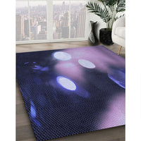 Patterned Medium Purple Rug, pat153blu