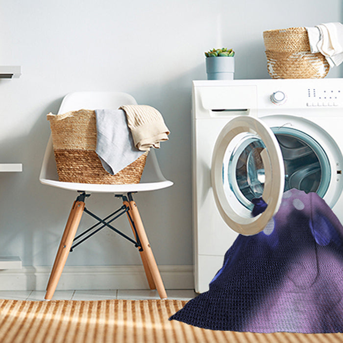 Machine Washable Transitional Medium Purple Rug in a Washing Machine, wshpat153blu