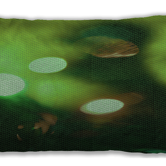 Patterned Rectangular Dark Forest Green Lumbar Throw Pillow, 13 inch by 19 inch, lbpat153grn