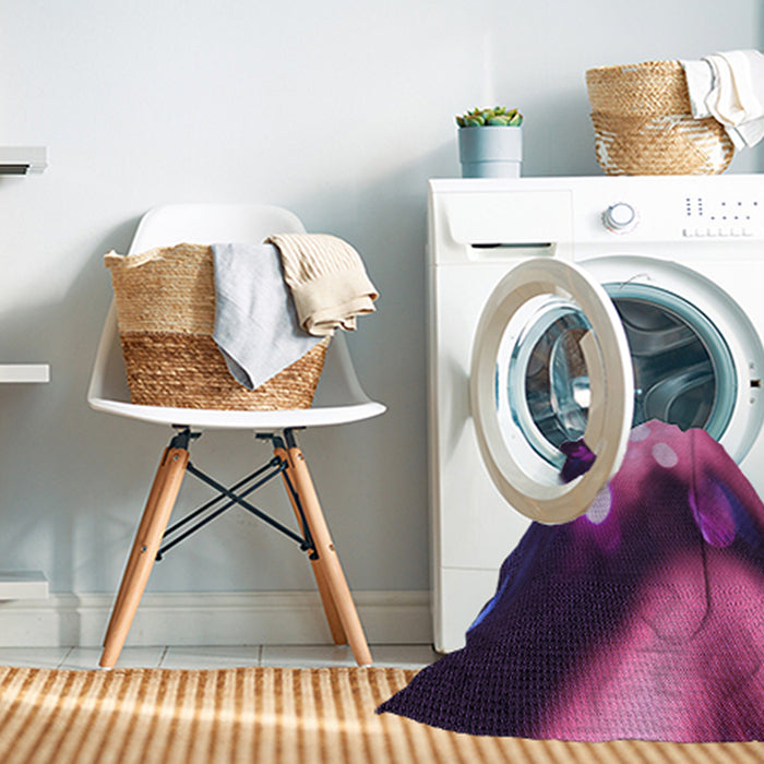 Machine Washable Transitional Orchid Purple Rug in a Washing Machine, wshpat153pur