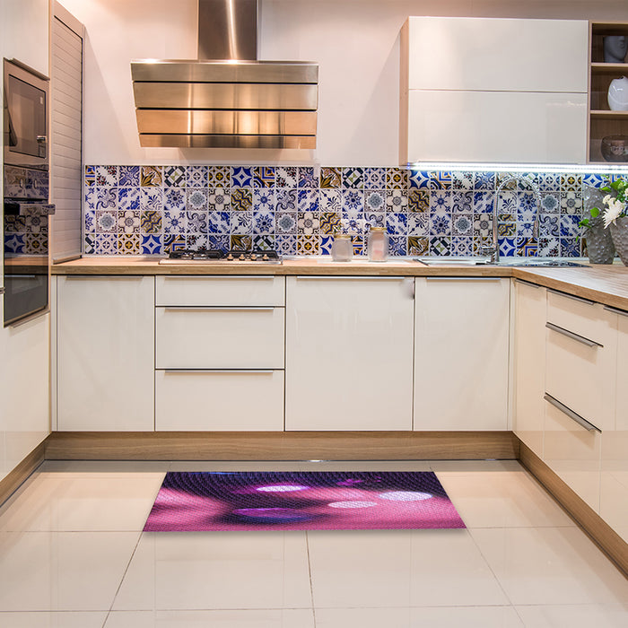 Patterned Orchid Purple Rug in a Kitchen, pat153pur