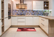 Patterned Red Rug in a Kitchen, pat153rd