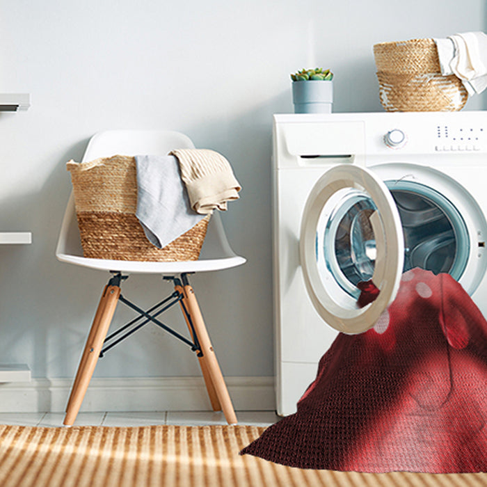 Machine Washable Transitional Red Rug in a Washing Machine, wshpat153rd