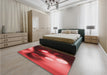 Patterned Red Rug in a Bedroom, pat153rd