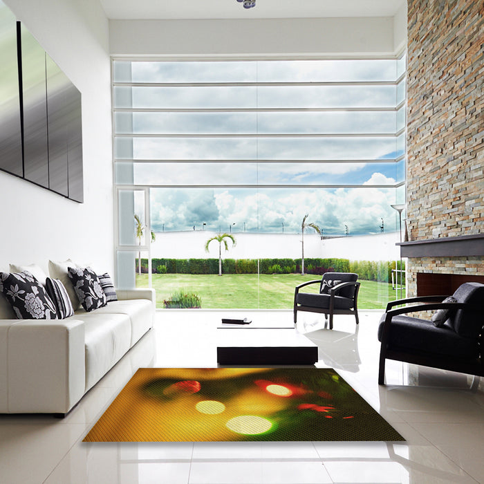 Square Patterned Red Rug in a Living Room, pat153yw