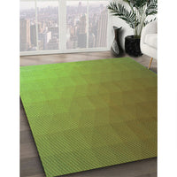 Patterned Pistachio Green Rug, pat1530grn