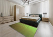 Patterned Pistachio Green Rug in a Bedroom, pat1530grn