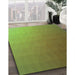 Patterned Pistachio Green Rug in Family Room, pat1530grn