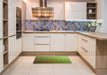 Patterned Pistachio Green Rug in a Kitchen, pat1530grn