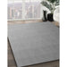 Patterned Cloud Gray Rug in Family Room, pat1530gry