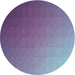 Square Patterned Light Purple Blue Rug, pat1530lblu