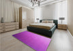 Patterned Fuchsia Magenta Purple Rug in a Bedroom, pat1530pur