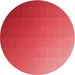 Square Patterned Red Rug, pat1530rd