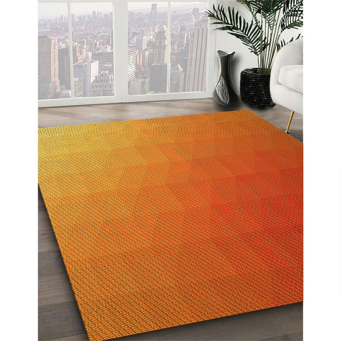 Machine Washable Transitional Neon Red Rug in a Family Room, wshpat1530yw