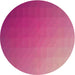 Square Machine Washable Transitional Dark Hot Pink Rug, wshpat1530