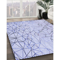 Patterned Lavender Blue Rug, pat1531blu