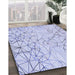 Patterned Lavender Blue Rug in Family Room, pat1531blu