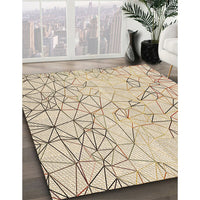 Patterned Vanilla Gold Rug, pat1531brn