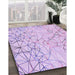 Patterned Purple Rug in Family Room, pat1531pur