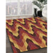 Machine Washable Transitional Tomato Red Rug in a Family Room, wshpat1532brn