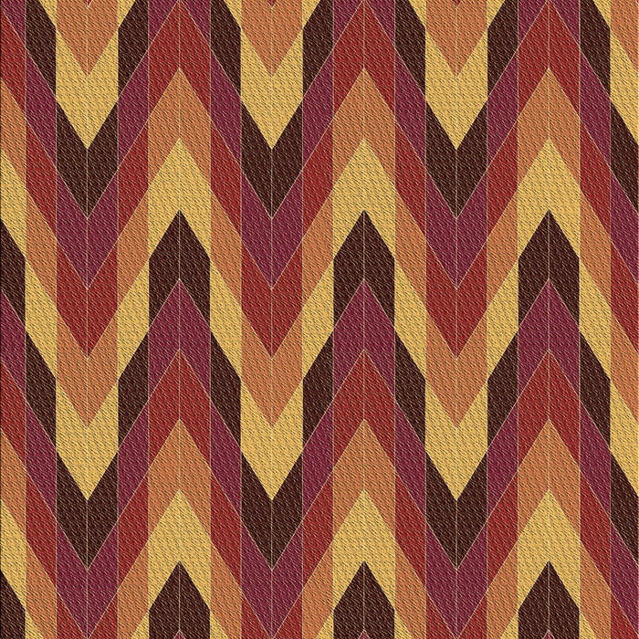 Patterned Tomato Red Rug, pat1532brn