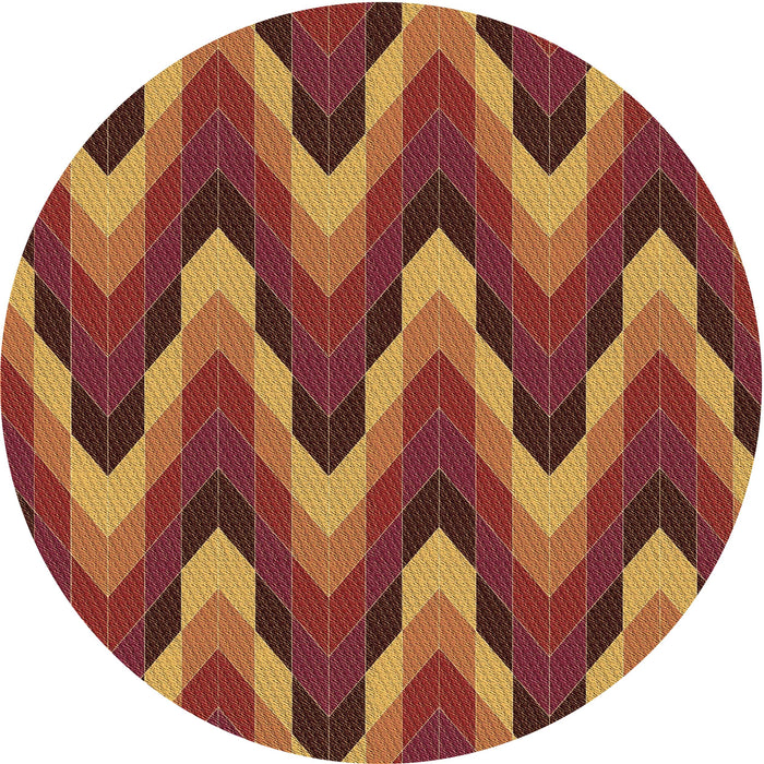 Square Patterned Tomato Red Rug, pat1532brn