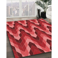 Patterned Red Rug, pat1532rd