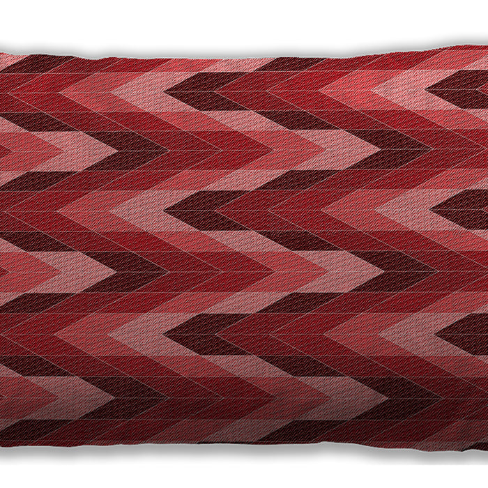 Patterned Rectangular Red Lumbar Throw Pillow, 13 inch by 19 inch, lbpat1532rd