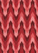 Machine Washable Transitional Red Rug, wshpat1532rd