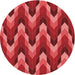 Square Patterned Red Rug, pat1532rd