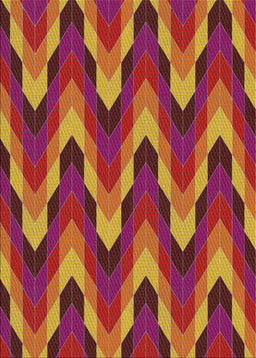 Patterned Orange Modern Rug, pat1532