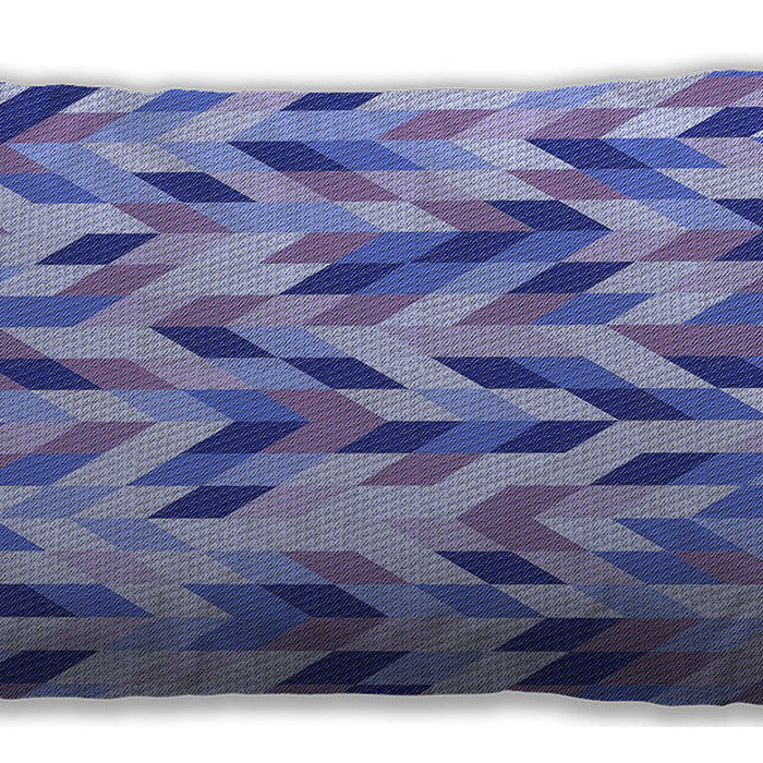 Patterned Rectangular Jeans Blue Lumbar Throw Pillow, 13 inch by 19 inch, lbpat1533blu
