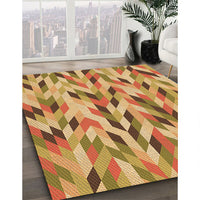 Patterned Orange Rug, pat1533org