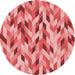 Square Patterned Light Coral Pink Rug, pat1533rd