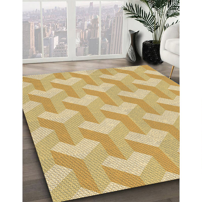 Machine Washable Transitional Orange Gold Rug in a Family Room, wshpat1534brn