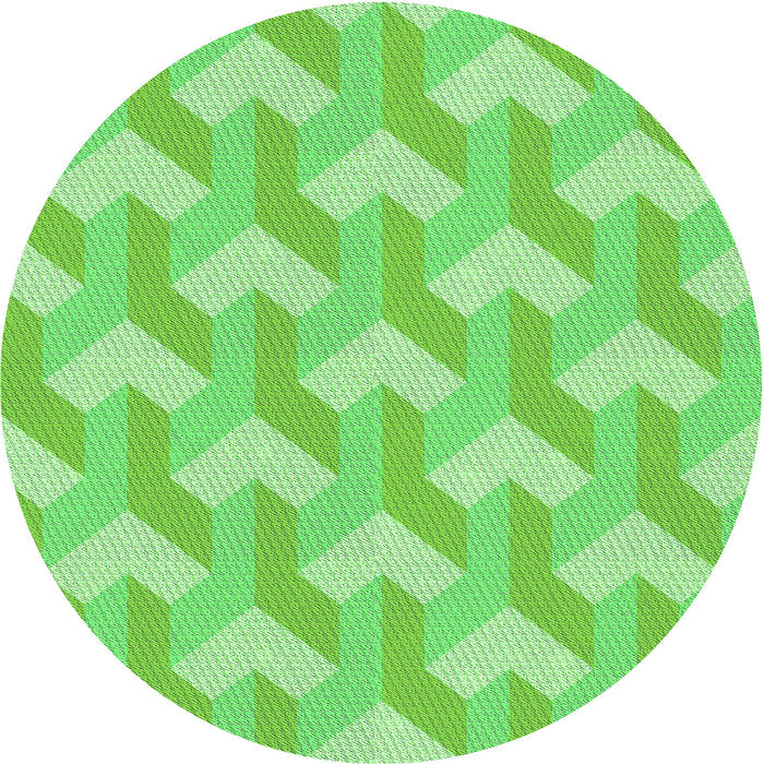 Square Patterned Emerald Green Rug, pat1534grn