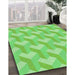 Patterned Emerald Green Rug in Family Room, pat1534grn