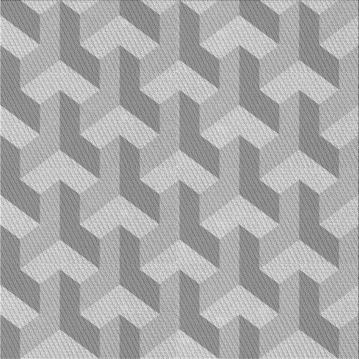 Round Patterned Platinum Silver Gray Rug, pat1534gry