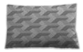 Patterned Rectangular Platinum Silver Gray Lumbar Throw Pillow, 13 inch by 19 inch, lbpat1534gry