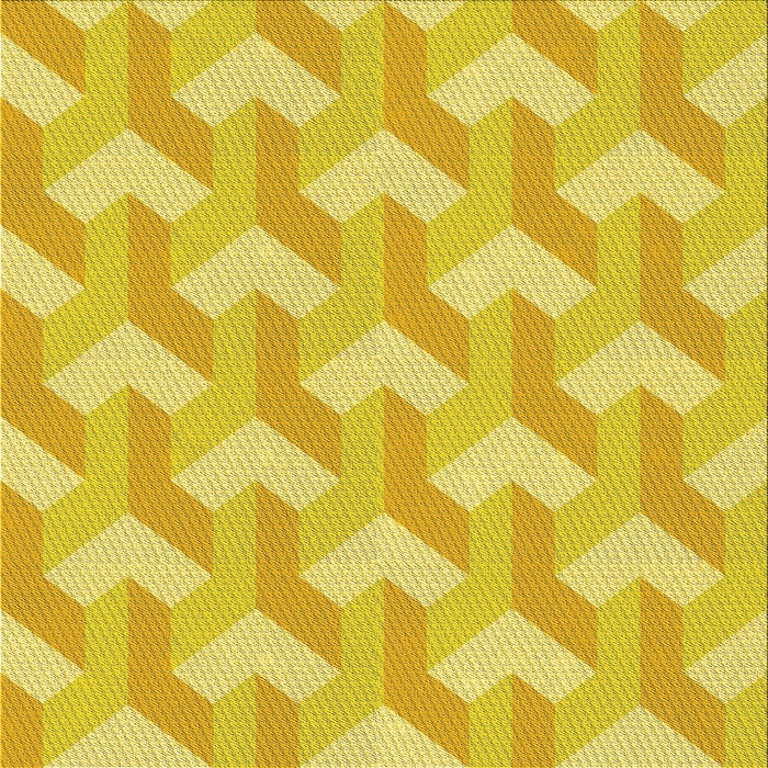 Round Patterned Yellow Rug, pat1534yw