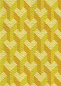 Machine Washable Transitional Yellow Rug, wshpat1534yw