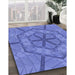 Machine Washable Transitional Sky Blue Rug in a Family Room, wshpat1535blu