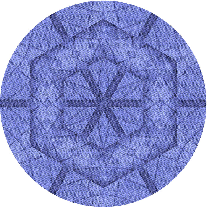 Square Patterned Sky Blue Rug, pat1535blu