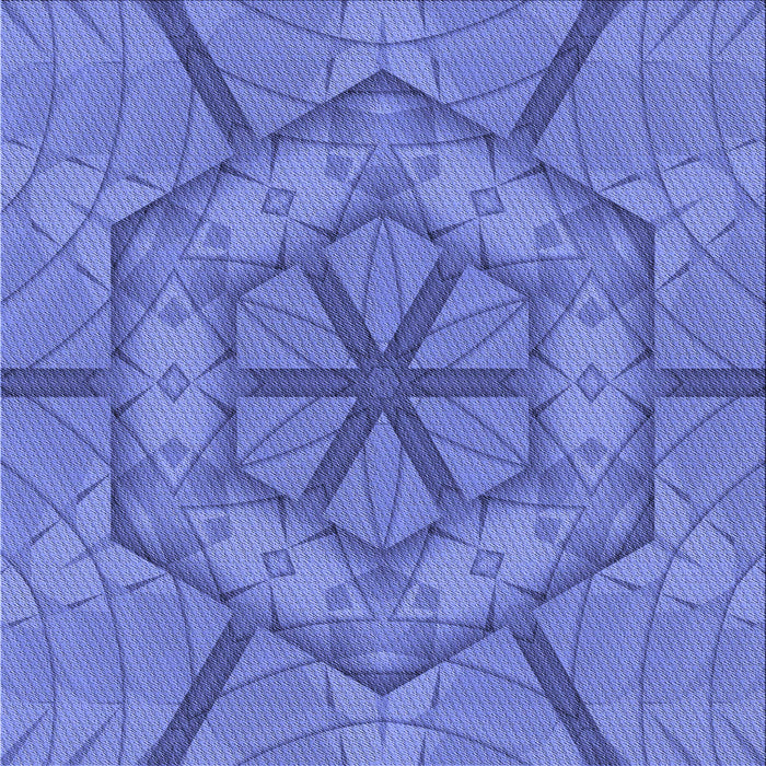 Round Patterned Sky Blue Rug, pat1535blu