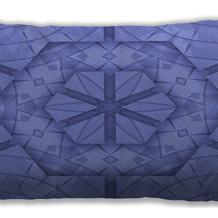 Patterned Rectangular Sky Blue Lumbar Throw Pillow, 13 inch by 19 inch, lbpat1535blu