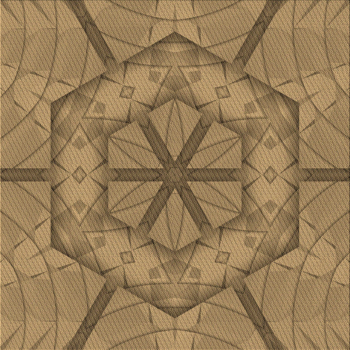 Round Machine Washable Transitional Oak Brown Rug, wshpat1535brn