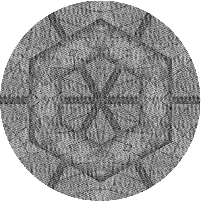 Square Patterned Ash Gray Rug, pat1535gry